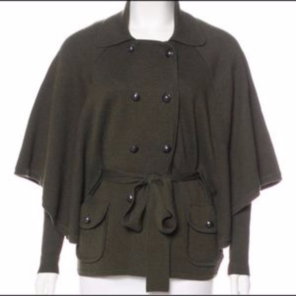 Diane von Furstenberg DVF Abbe Green Capelet Sweater ASO Blair Waldorf - Picture 2 of 6